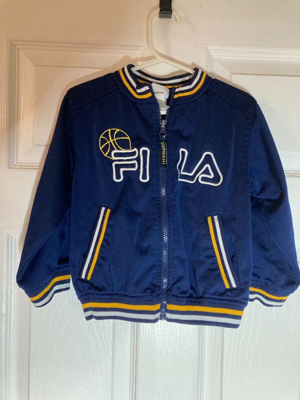 FILA Navy Blue and Yellow Kids Jacket